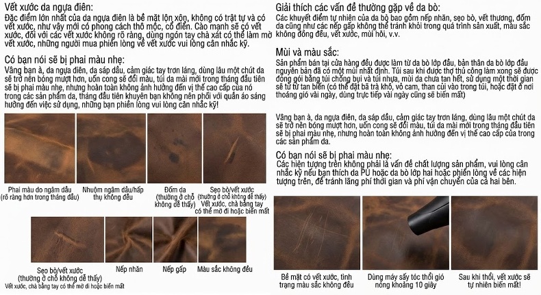 Túi Đeo Chéo Nam Da Bò Sáp Dáng Trống Phong Cách Âu Mỹ chi tiết 2