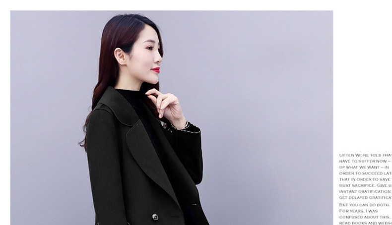 Áo Khoác Dạ Nữ Hai Mặt Dáng Dài Chiết Eo Cổ chữ Vest Phong Cách Hàn Quốc Màu Xanh, Đỏ, Nâu, Đen... chi tiết 38