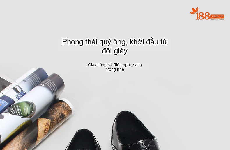 Giày Tây Buộc Dây Nam Da Bò Vân Cá Sấu Chiều Cao Đế Khoảng 3cm Màu Đen, Nâu chi tiết 6