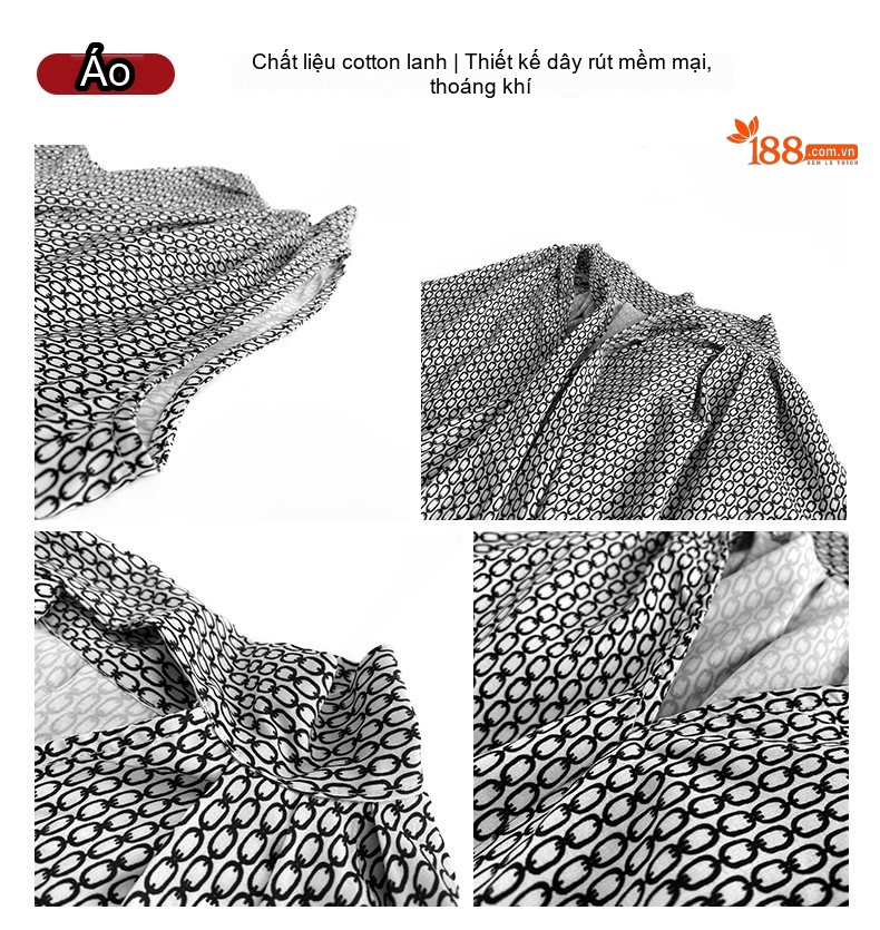 Set Bộ Nữ Áo Sơ Mi Cổ Cao Hở Vai Không Tay Quần Dài Ống Loe Màu Trắng Xám chi tiết 4