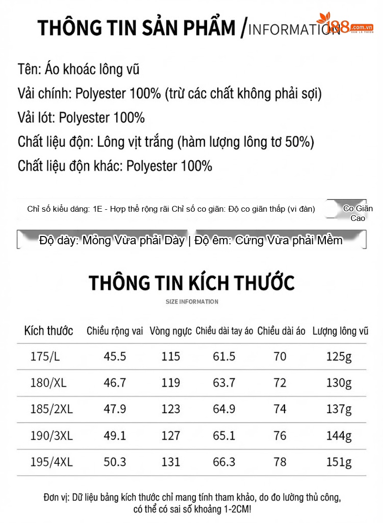Áo Khoác Lông Vũ Nam 3 Trong 1 Có Mũ Trùm Đầu Chống Nước Giữ Ấm Màu Đen, Xám chi tiết 13