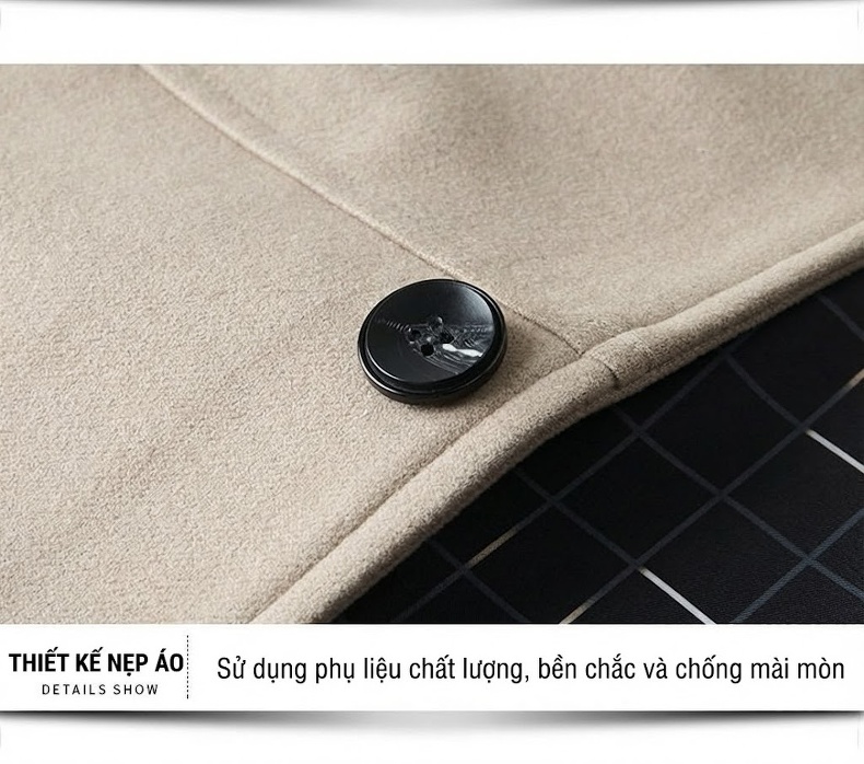 Áo Khoác Jacket Nam Cổ Bẻ Dáng Ôm Vừa Phong Cách Doanh Nhân Màu Đen, Nâu, Be chi tiết 22