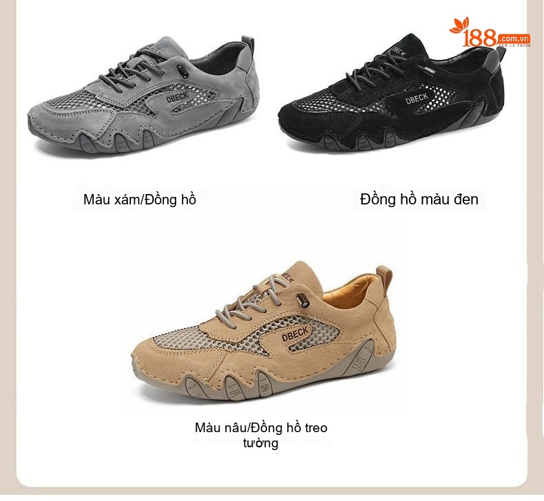 Giày Thể Thao Lưới Thoáng Khí Nam Nữ Da Mờ Outdoor Chiều Cao Đế Khoảng 3cm Màu Kem, Hồng chi tiết 8