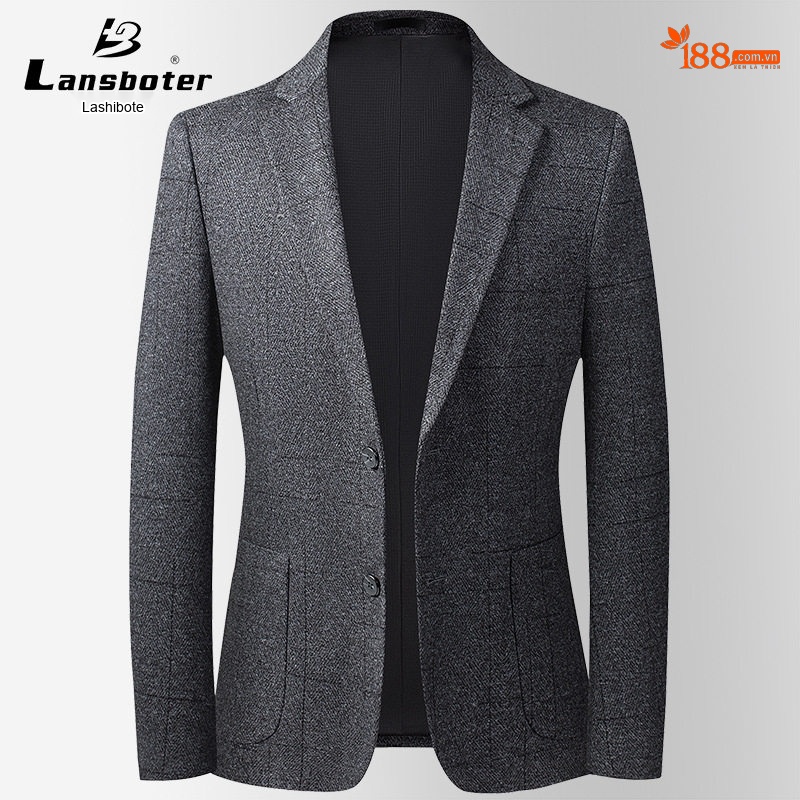 Áo Vest Nam Tiết Kế Jacquard Vải Lông Mỏng Phong Cách Hàn Quốc Màu Xám