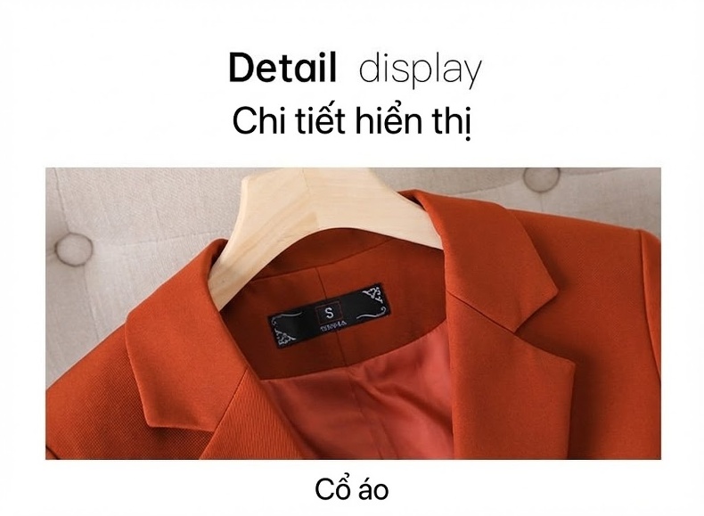 Áo Khoác Vest Nữ Dáng Rộng Phong Cách Thời Trang Thanh Lịch Màu Đen, Nâu chi tiết 24