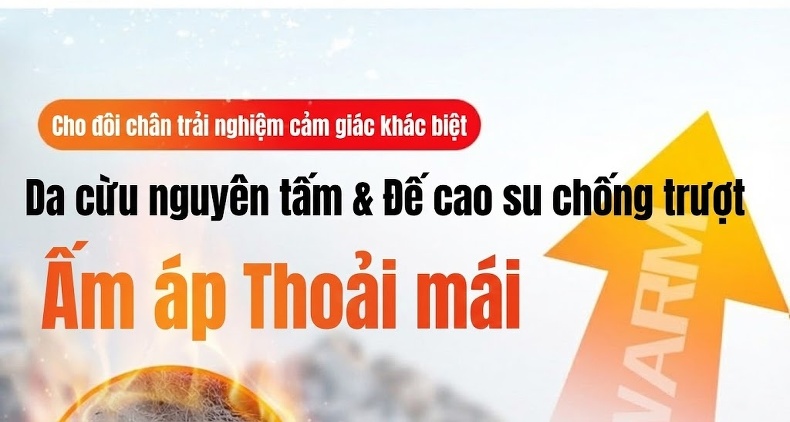 Giày Boot Nam Cao Cổ Lót Lông Cừu Giữ Ấm Chiều Cao Đế Khoảng 4cm Màu Đen chi tiết 3