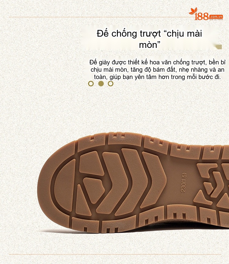 Boot Nữ Da Bò Cổ Lật Kiểu Anh Quốc Chiều Cao Đế Khoảng 4cm Màu Nâu chi tiết 5