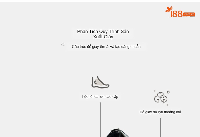 Giày Tây Buộc Dây Nam Da Bóng Chiều Cao Đế Khoảng 3cm Màu Đen chi tiết 6