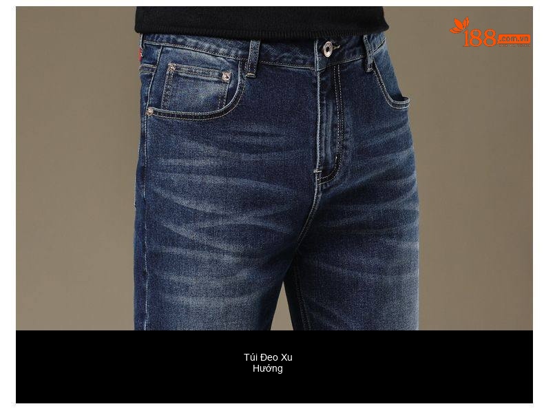 Quần Jean Nam Ống Đứng Ôm Vừa Vặn Phong Cách Âu Mỹ Màu Xanh Denim chi tiết 25
