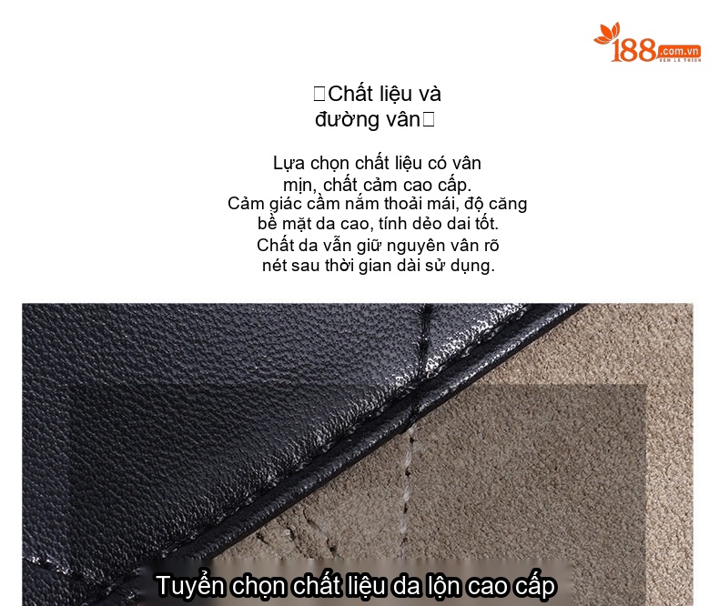 Túi Đeo Vai Nữ Da Mờ Quai Xích Phong Cách Retro Màu Nâu, Đen chi tiết 10