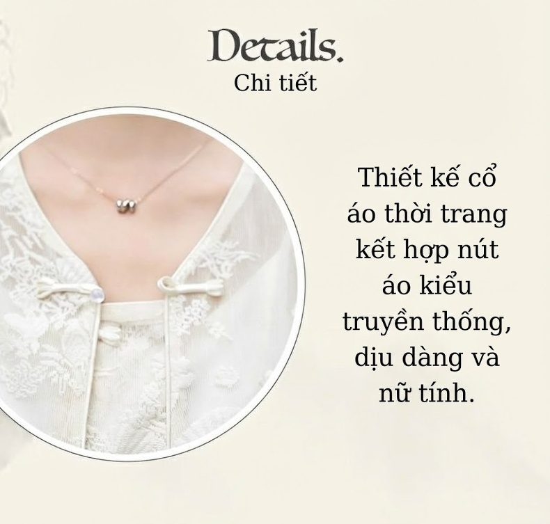 Bộ Quần Áo Nữ Mùa Hè Phong Cách Trung Hoa Thêu Hoa Nhỏ Nhắn chi tiết 6