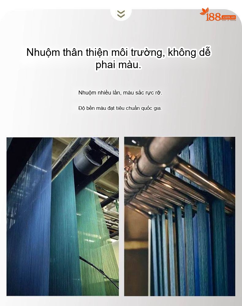 Quần Jean Nam Ống Suông Dáng Rộng Cotton Co Giãn Màu Xanh Nhạt, Xanh Đậm chi tiết 6