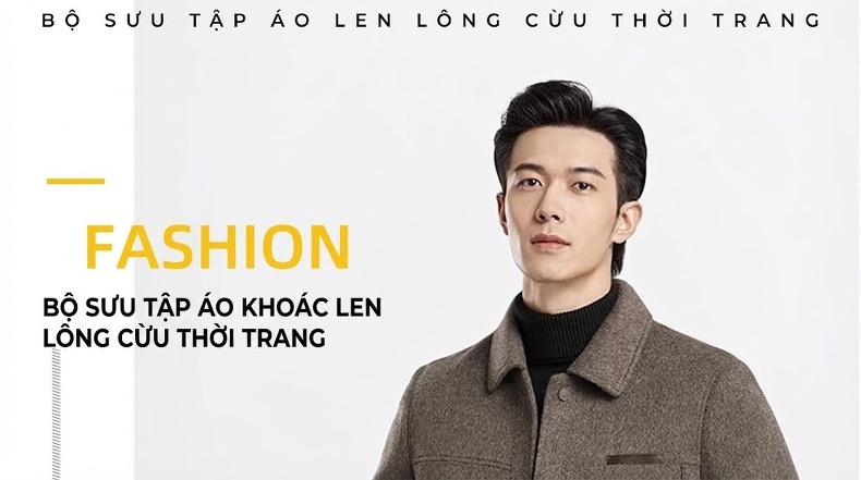Áo Khoác Nam Lông Cừu Dáng Ngắn Dày Dặn Màu Nâu, Đen chi tiết 1