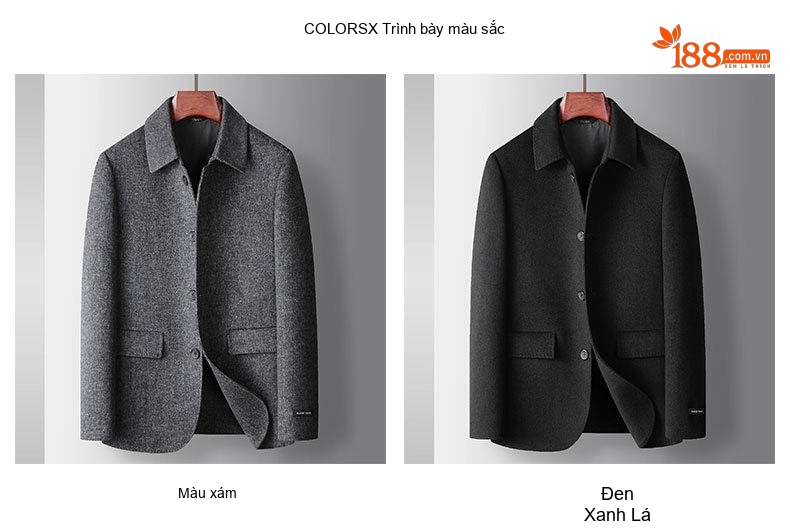Áo Khoác Nam Cổ Bẻ Vải Nỉ Dáng Vest Thu Đông Dày Dặn Giữ Ấm Màu Xám chi tiết 6