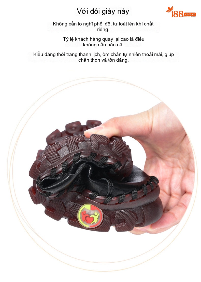 Giày Búp Bê Đế Bệt Da Bóng Mềm Mại Chiều Cao Đế Khoảng 1cm Màu Kem, Nâu, Đen, Đỏ... chi tiết 7