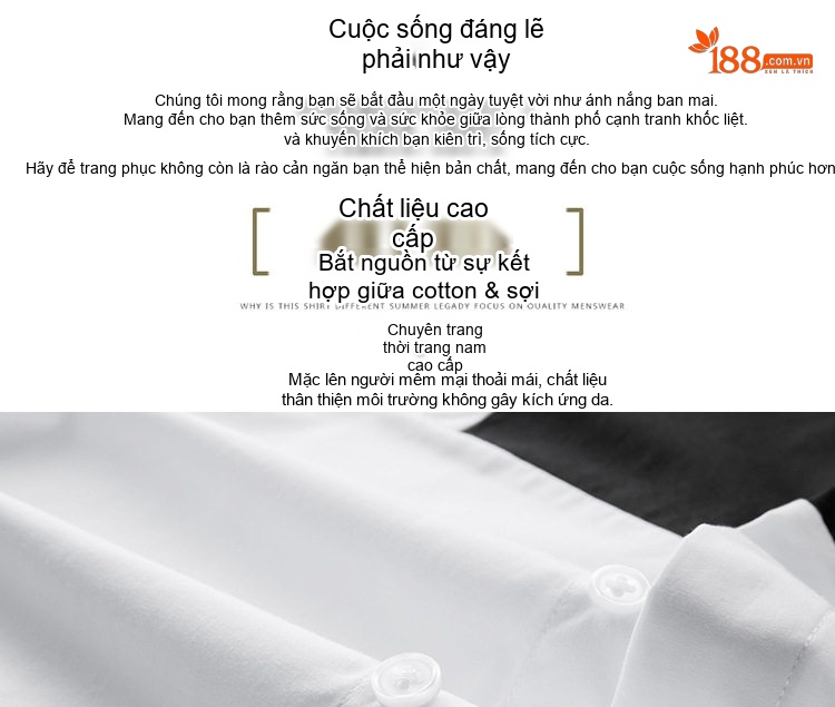 Áo Sơ Mi Tay Dài Nam Form Rộng Thiết Kế Geometrical Đen Trắng chi tiết 4