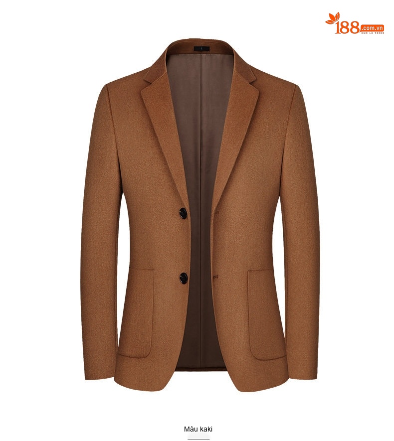 Áo Vest Nam Hai Khuy Cổ Điển Dáng Ôm Phong Cách Hàn Quốc Màu Đen, Nâu, Xám chi tiết 12