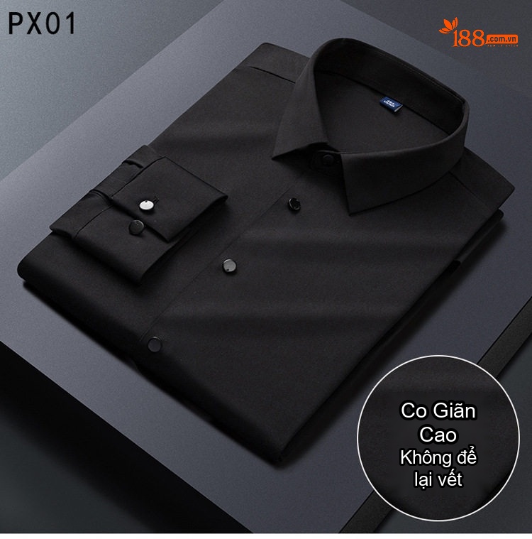 Áo Sơ Mi Nam Dài Tay Co Giãn Cao Cấp Phong Cách Lịch Lãm Màu Đen, Xanh, Xám, Xanh Dương... chi tiết 9