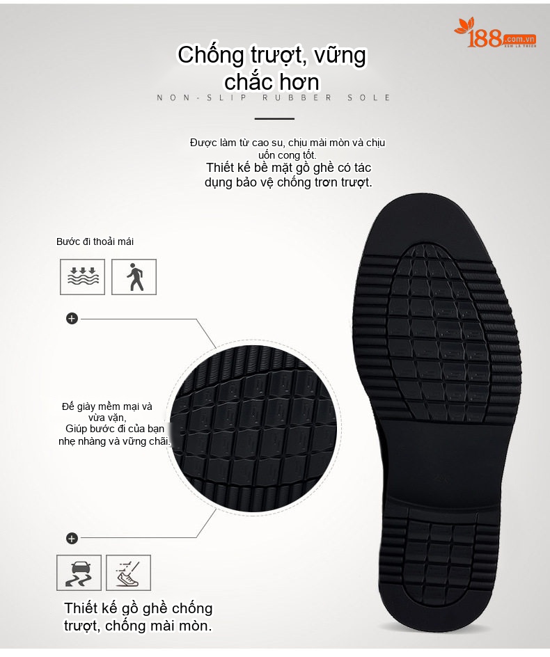 Giày Tây Buộc Dây Nam Da Thật Tăng Chiều Cao 6cm Phong Cách Công Sở Màu Đen chi tiết 5