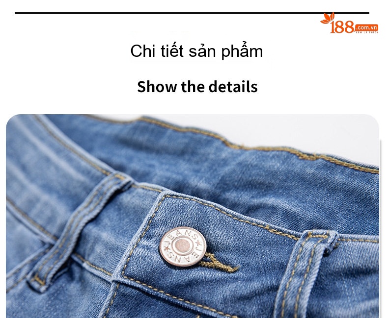 Quần Jean Nam Ống Đứng Co Giãn Thoải Mái Màu Xanh Đậm, Xanh Nhạt chi tiết 30