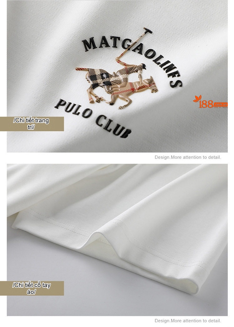 Áo Thun Nam Cổ Tròn Tay Ngắn Cotton Thời Trang Màu Trắng, Đen chi tiết 9