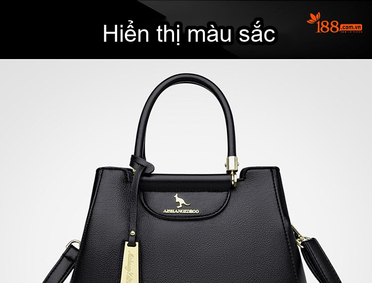 Túi Xách Tay Nữ Đeo Vai Da Bóng Lớn Có Dây Đeo Chéo Màu Đen, Nâu Đồng, Trắng Họa Tiết... chi tiết 24