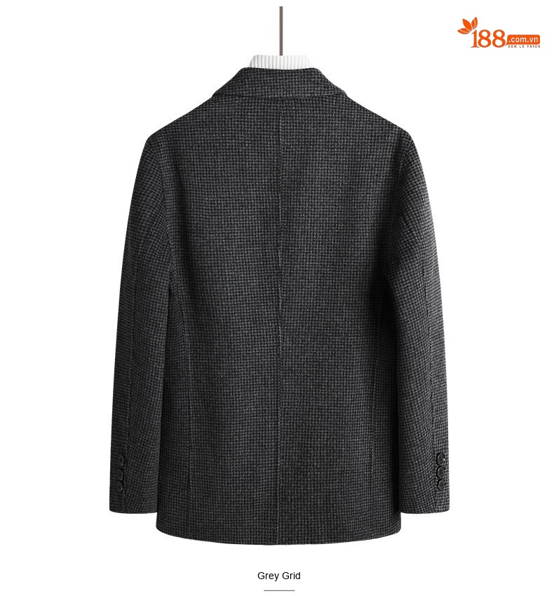 Áo Vest Nam Hai Mặt Thủ Công Họa Tiết Chân Chim Cúc Đơn Phong Cách Doanh Nhân chi tiết 12