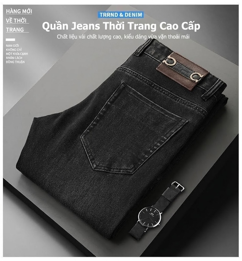 Quần Dài Nam Ống Đứng Co Giãn Màu Xanh Lam Nhạt chi tiết 24