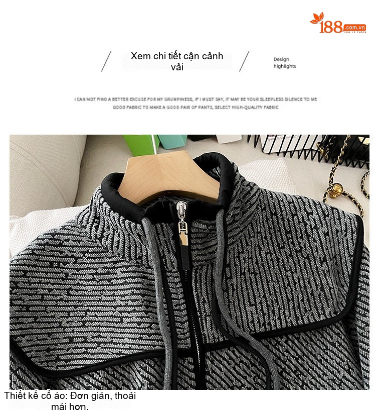 Set Bộ Quần Áo Dệt Kim Nữ Áo Khoác Cardigan Quần Dài Ống Rộng Phong Cách Casual Màu Xám chi tiết 8