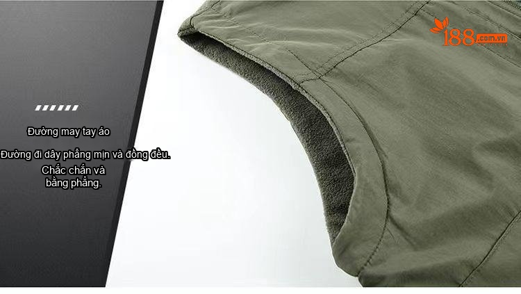 Áo Gile Nam Hai Mặt Lót Lông Dày Dặn Nhiều Túi Phong Cách Công Sở Màu Be, Xanh Rêu, Xám, Xanh Navy chi tiết 15