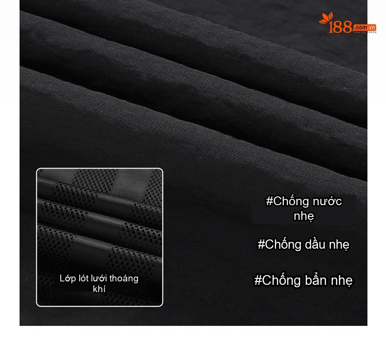 Áo khoác gió nam cổ trụ dáng ôm vừa vặn chi tiết 8