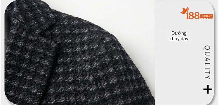 Áo Blazer Nam Họa Tiết Houndstooth Phong Cách Doanh Nhân Màu Xám, Nâu chi tiết 13