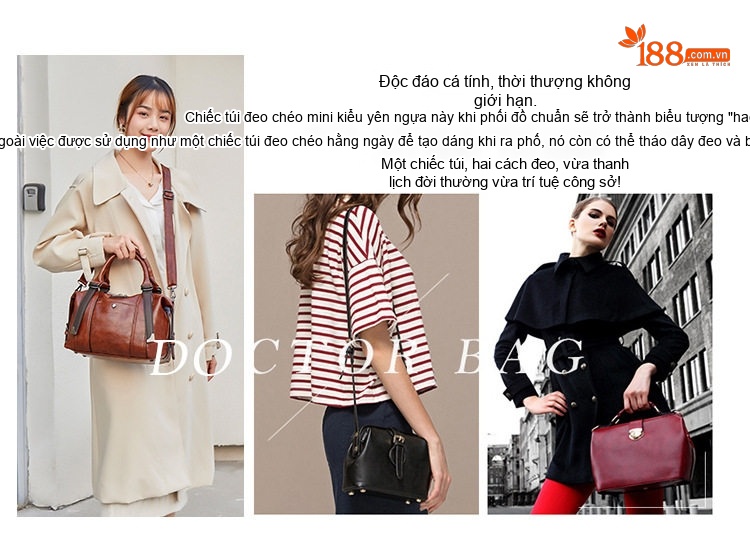 Túi Xách Nữ Da Bóng Đeo Vai Đeo Chéo Dáng Gối Cỡ Lớn Phong Cách Retro Châu Âu Màu Nâu chi tiết 5
