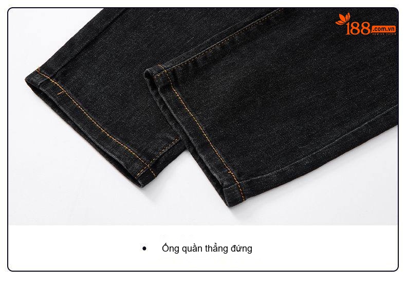 Quần Jean Nam Ống Suông Dáng Rộng Màu Xanh Navy Đậm Phong Cách Lịch Sự chi tiết 23