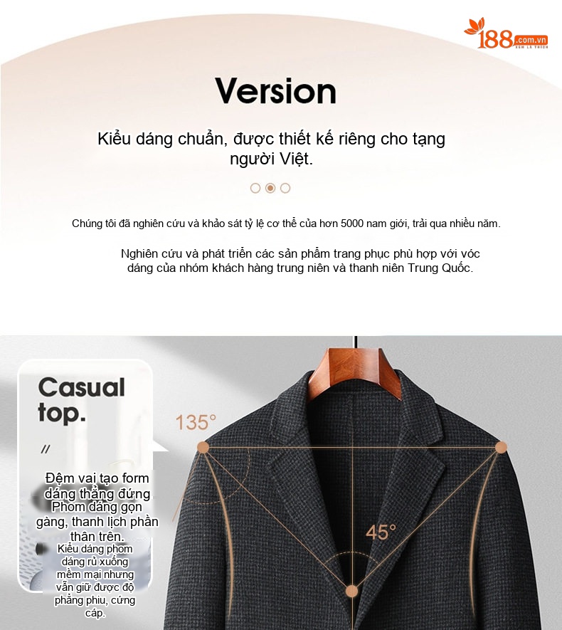 Áo Vest Nam Hai Mặt Dáng Ôm Họa Tiết Kẻ Houndstooth Lông Cừu Màu Nâu, Xám, Xanh Navy, Xám Đậm... chi tiết 4