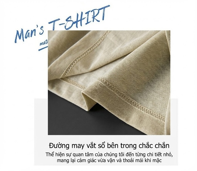 Áo Thun Cổ chữ V Nam Tay Ngắn Phong Cách Trung Hoa Size Lớn Màu Đen, Kem chi tiết 9
