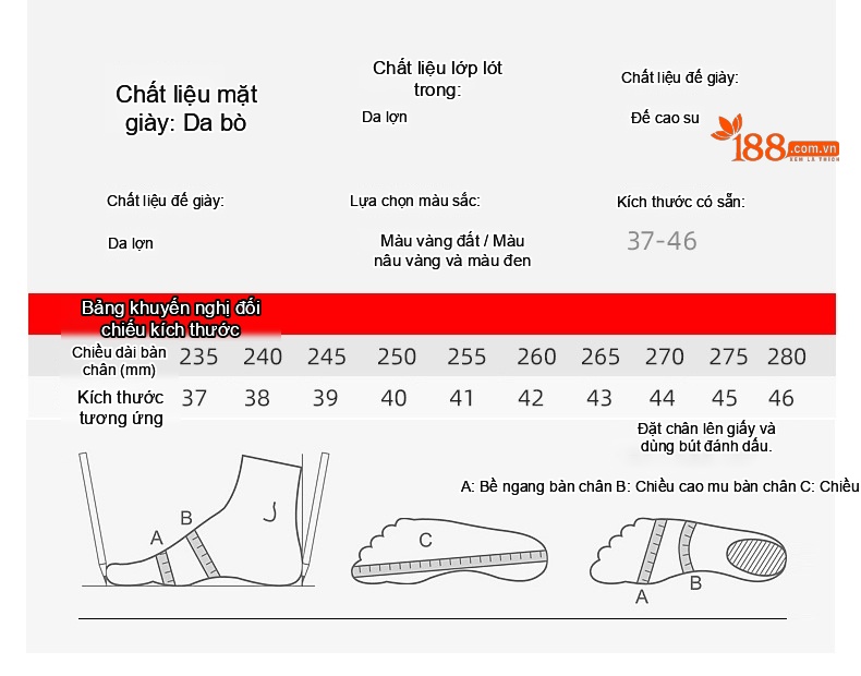 Giày Lười Nam Da Bò Lót Da Thật Chiều Cao Đế Khoảng 3cm Màu Đen, Nâu chi tiết 6