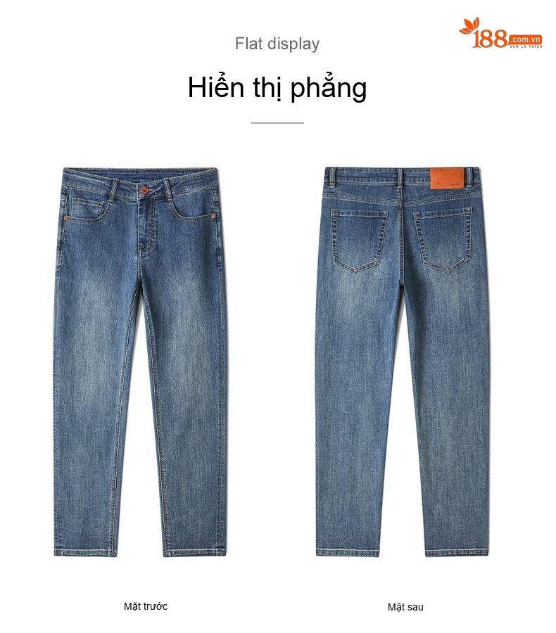 Quần Jean Nam Ống Đứng Nhỏ Lửng Chất L liệu Lyocell Màu Xám, Xanh chi tiết 20