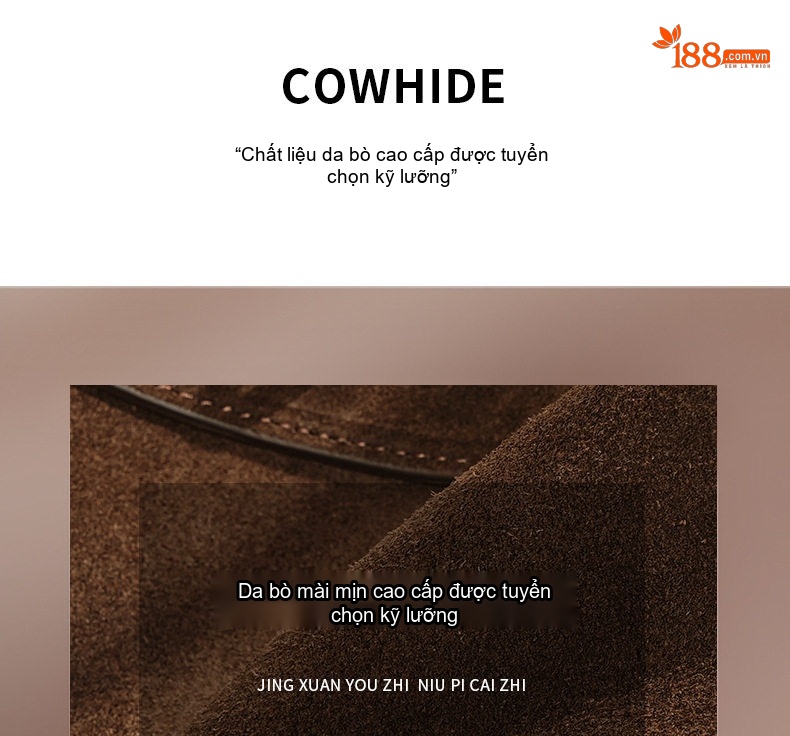 Túi Tote Nữ Da Bò Mờ Rodeo Kelly, Túi Đeo Vai, Túi Xách Tay Sức Chứa Lớn Màu Nâu chi tiết 10