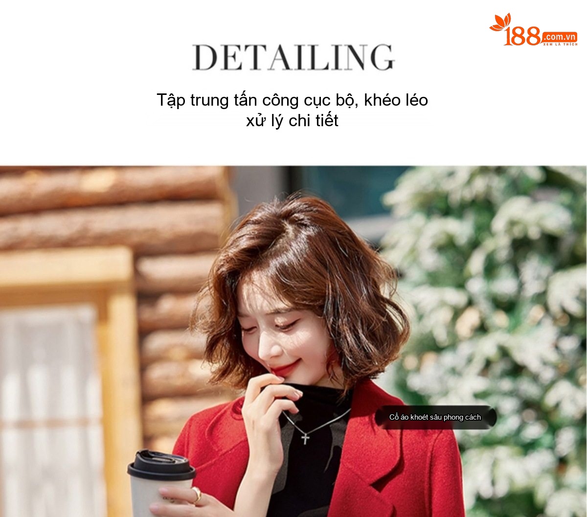 Áo Khoác Dạ Nữ Dáng Vest Hai Mặt Lông Cừu Cashmere Phong Cách Tiểu Thư Màu Đỏ, Xám, Nâu, Kem chi tiết 15