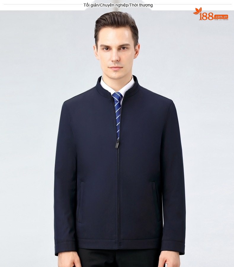 Áo Khoác Bomber Nam Lụa Tằm Tơ Dáng Ôm Chống Nhăn Màu Đen, Xám, Xanh Navy, Đỏ... chi tiết 21