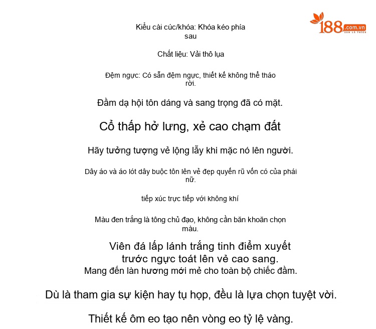 Váy Dây Hai Dây Xẻ Tà Dáng Dài Cổ chữ V Sâu Dự Tiệc Tối Sang Trọng Màu Trắng, Đen chi tiết 2
