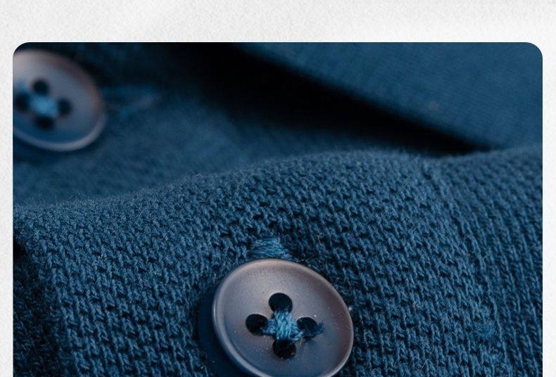 Áo Polo Tay Dài Nam Cotton Cổ Bẻ Dáng Ôm Mùa Thu Màu Cam, Đỏ, Be, Xám... chi tiết 53