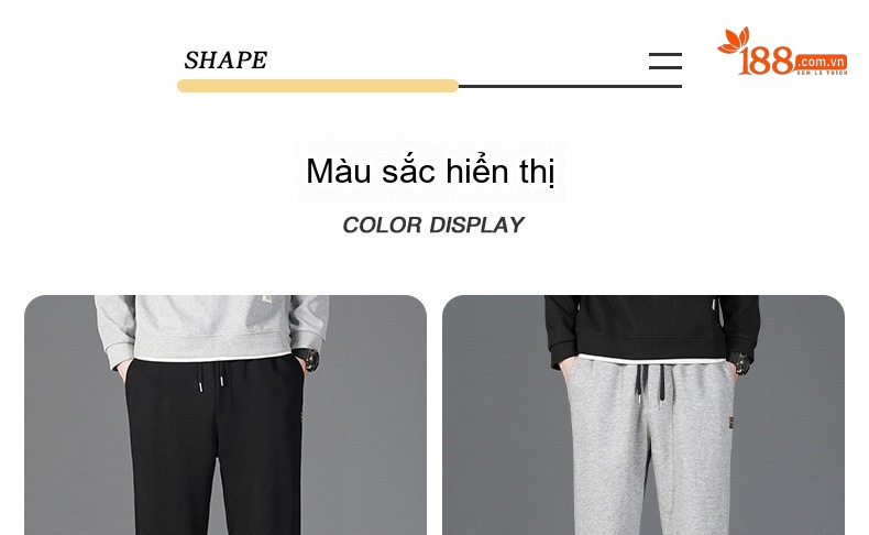 Quần Jogger Nam Ống Bo Chun Thu Đông Dáng Rộng Phong Cách Hàn Quốc Màu Đen, Xám, Xanh Navy chi tiết 10