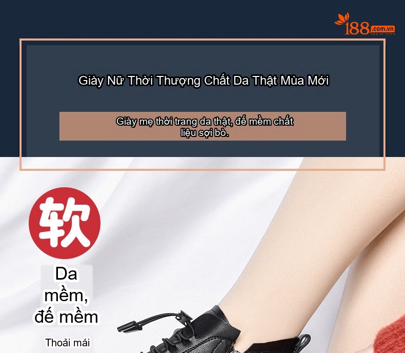 Giày Búp Bê Mềm Nữ Đế Bằng Chiều Cao Đế Khoảng 2cm Màu Đỏ, Đen, Nâu, Trắng Kem... chi tiết 1