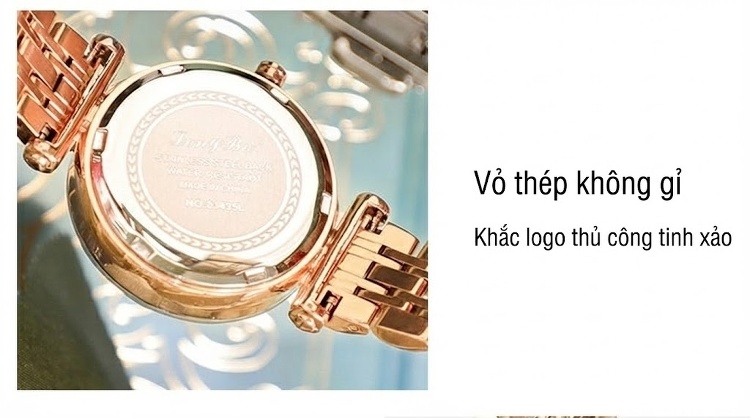 Đồng Hồ Nữ Longbo Kim Loại Hai Kim Rưỡi Chống Nước Phong Cách Tối Giản Màu Xanh Dương, Xanh Lá, Vàng, Tím... chi tiết 10