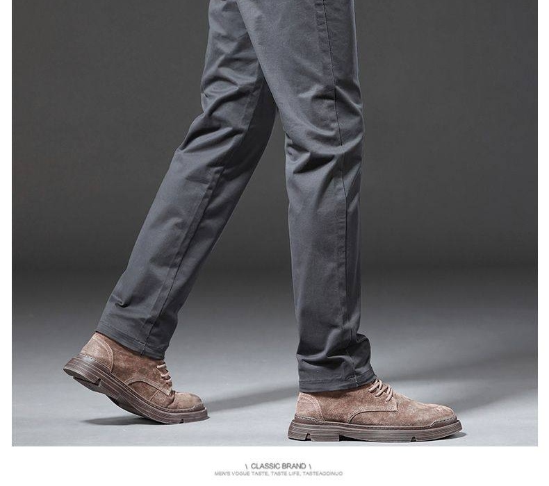 Quần Dài Cotton Nam Ống Đứng Co Giãn Thoải Mái Màu Đen, Xám, Nâu, Xanh Navy chi tiết 11