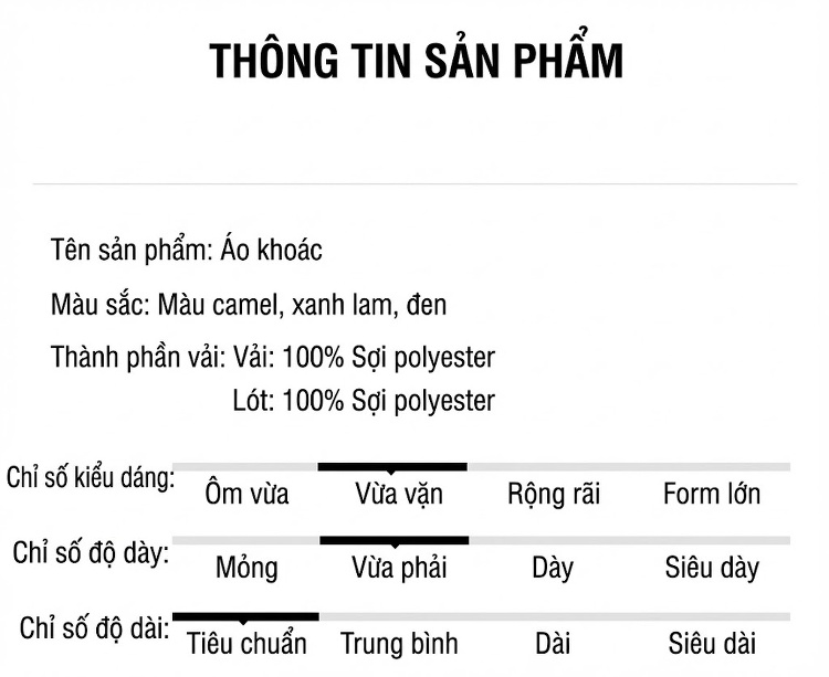 Áo Khoác Nam Cổ Bẻ Dáng Suông Màu Đen, Xanh Navy, Xanh Rêu chi tiết 9