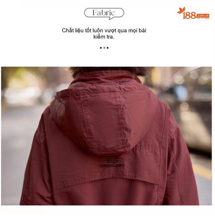 Áo Khoác Parka Nữ Cotton Lót Lông Dày Dặn Dáng Dài Giữ Ấm Màu Đỏ Ancola, Nâu, Đen chi tiết 9