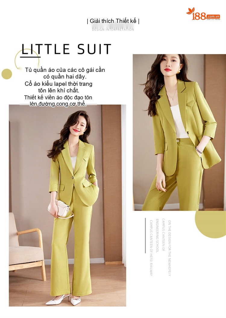 Áo Khoác Blazer Nữ Tay Lỡ Phong Cách Hàn Quốc Màu Xanh Nhạt, Vàng, Đen chi tiết 2